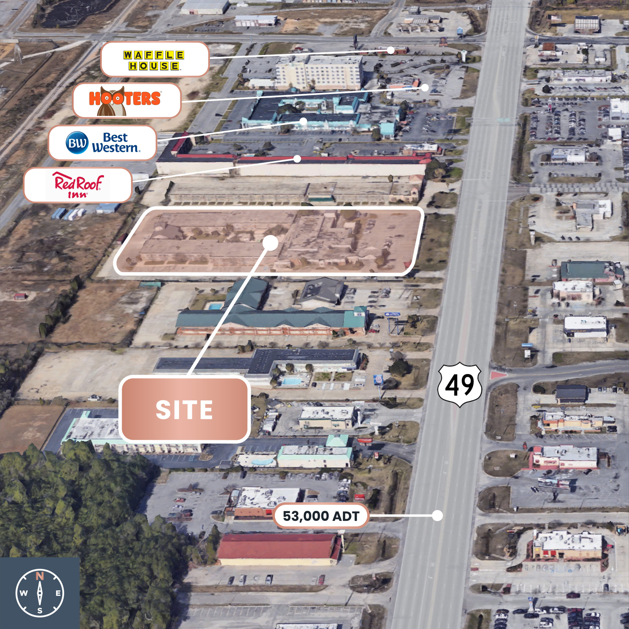 Position Your Business in Front of WalMart & New Hospitality Development on Hwy 49 & I-10